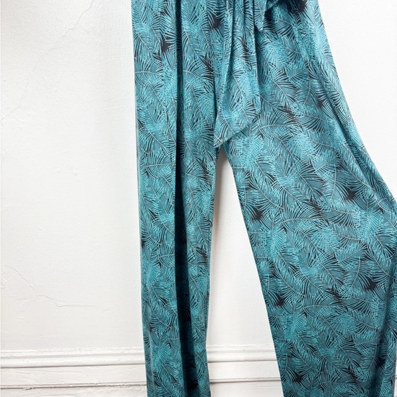 Soft Surroundings Tropical Print Wide Leg Tie Waist Jumpsuit Sz S - Picture 8 of 9